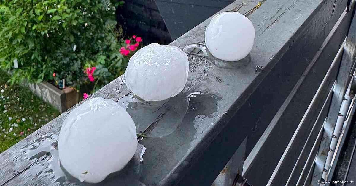 Groß wie ein Tischtennisball: Hagel sorgt für Schäden im Kreis Bamberg