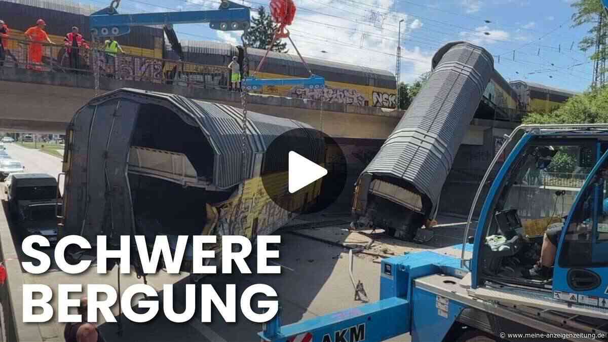 Güterzug-Unglück: Waggons stürzen von Brücke – ein Toter in München