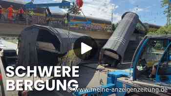 Güterzug-Unglück: Waggons stürzen von Brücke – ein Toter in München