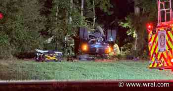 Several ambulances respond to truck crash in woods off US 64 in Zebulon