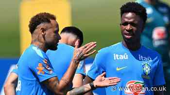 Neymar trains before Scotland World Cup clash