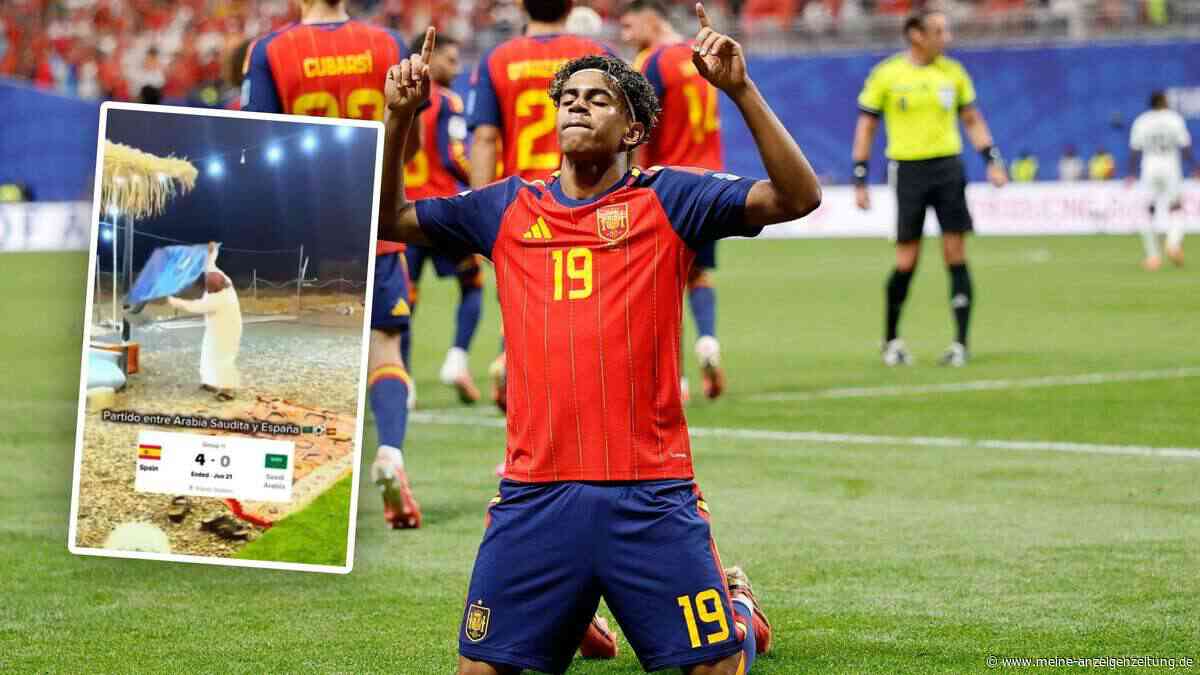 Saudi-Fan rastet nach WM-Debakel gegen Spanien aus und greift zum Ziegelstein