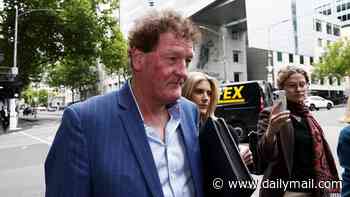 Disgraced footy identity Ricky Nixon makes a sleazy comment to a female reporter as he fights fraud conviction