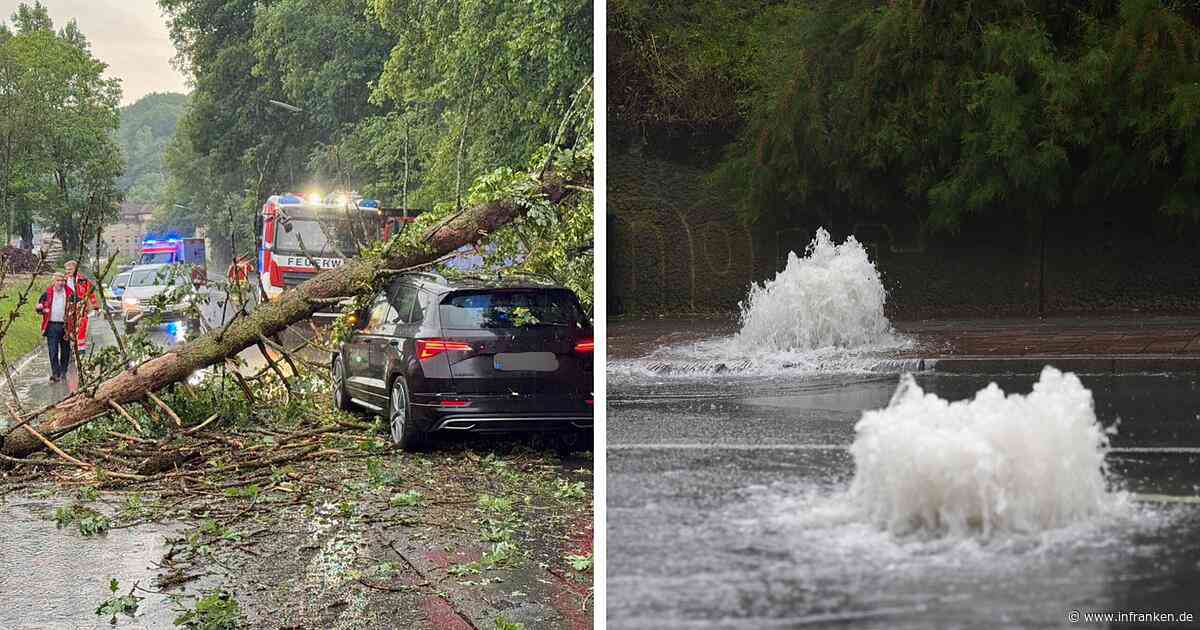 Schwere Unwetter in Franken: Verletzte Frau, hoher Schaden