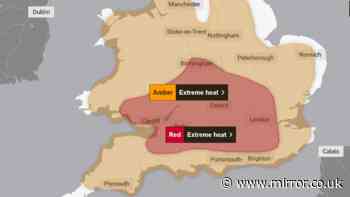 UK weather live: Met Office issues RED heatwave alert as hottest day ever looms