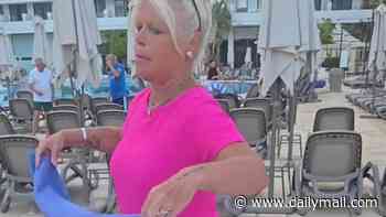 British tourist films herself removing entire row of towels to give 'nasty sunbed hoggers a surprise' at Tenerife hotel