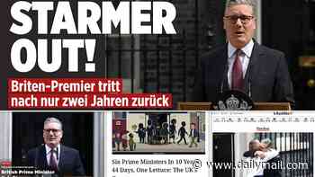 'Six PMs and one lettuce in ten years': Global media reacts to 'dud prime minister' Keir Starmer's resignation