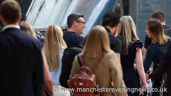 Andy Burnham mobbed by crowds at Manchester Piccadilly as he boards train for Westminster
