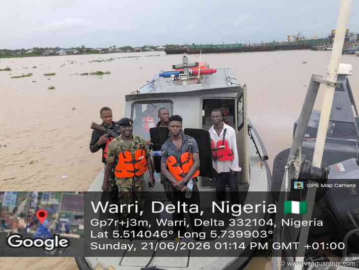 Navy rescues three from capsized boat in Warri
