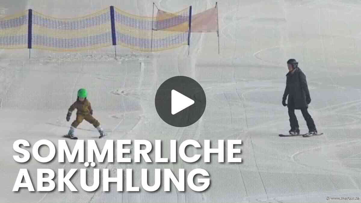 Ski-Video mitten im Sommer: So kühlen sich Deutsche bei 36 Grad ab