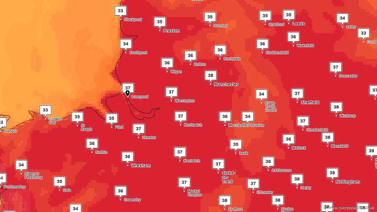 Four hour warning issued for Merseyside in Met Office weather alert