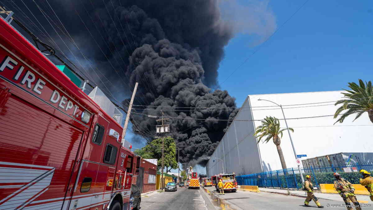 Los Angeles warehouse fire burns for sixth day