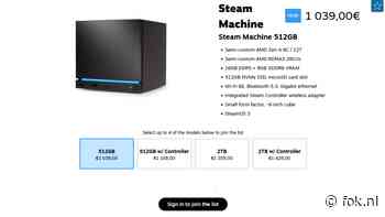 Prijzen voor de Steam Machine bekendgemaakt
