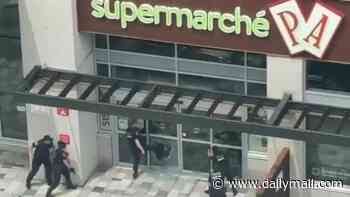 One officer killed after active shooter opens fire near grocery store in Montreal as screaming locals run for cover