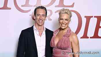 Hannah Waddingham wows in ruched pink halter neck dress as she beams beside her new man Nick at Ride Or Die London screening as pair make their second red carpet appearance