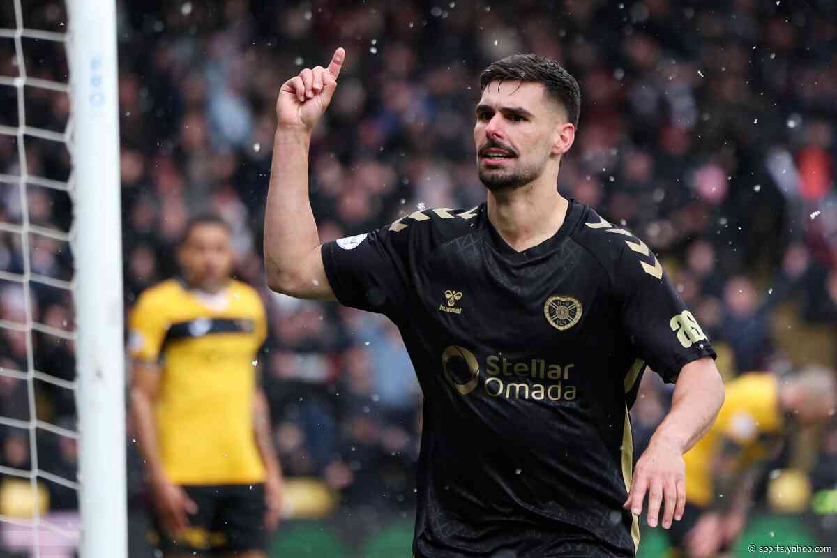 Lyon in talks to sign Hearts striker Claudio Braga