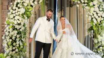 Cowboys' Jake Ferguson ties knot with Haley Cavind...