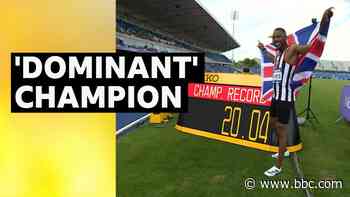 Hughes wins 200m with championship record