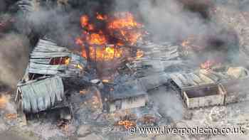 Widnes fire recap as crews to work into the night to tackle blaze
