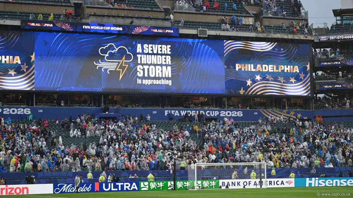 France-Iraq delayed amid Philly thunderstorms