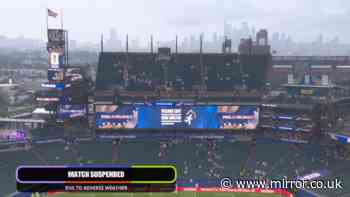World Cup LIVE: France vs Iraq suspended after lightning strike as restart time explained