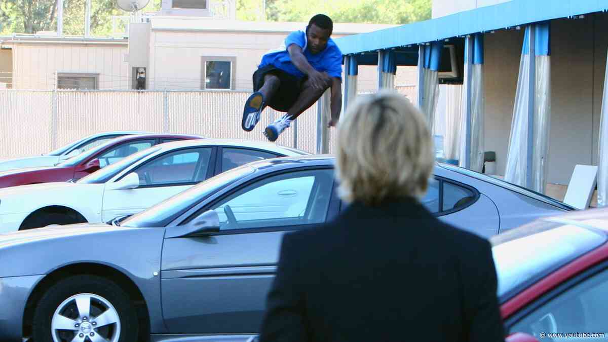 Viral Car Jumper Attempts to Jump Over 5 Cars