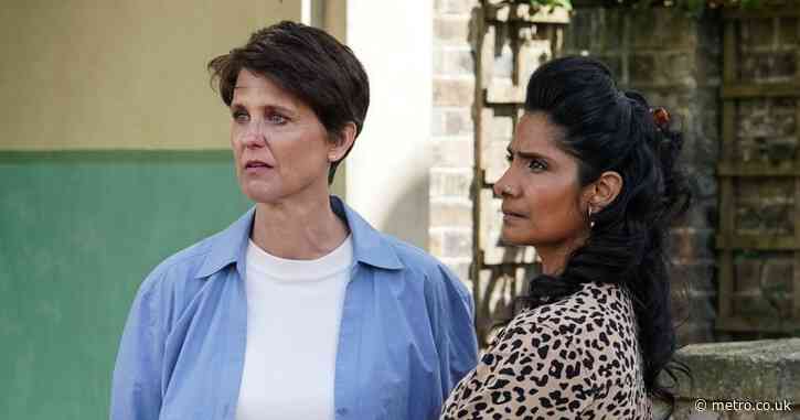 Suki and Eve join forces in EastEnders to overcome adoption issues with Ria