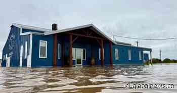 Town of Tofield floods after massive rainfall: ‘Never seen this much water here’