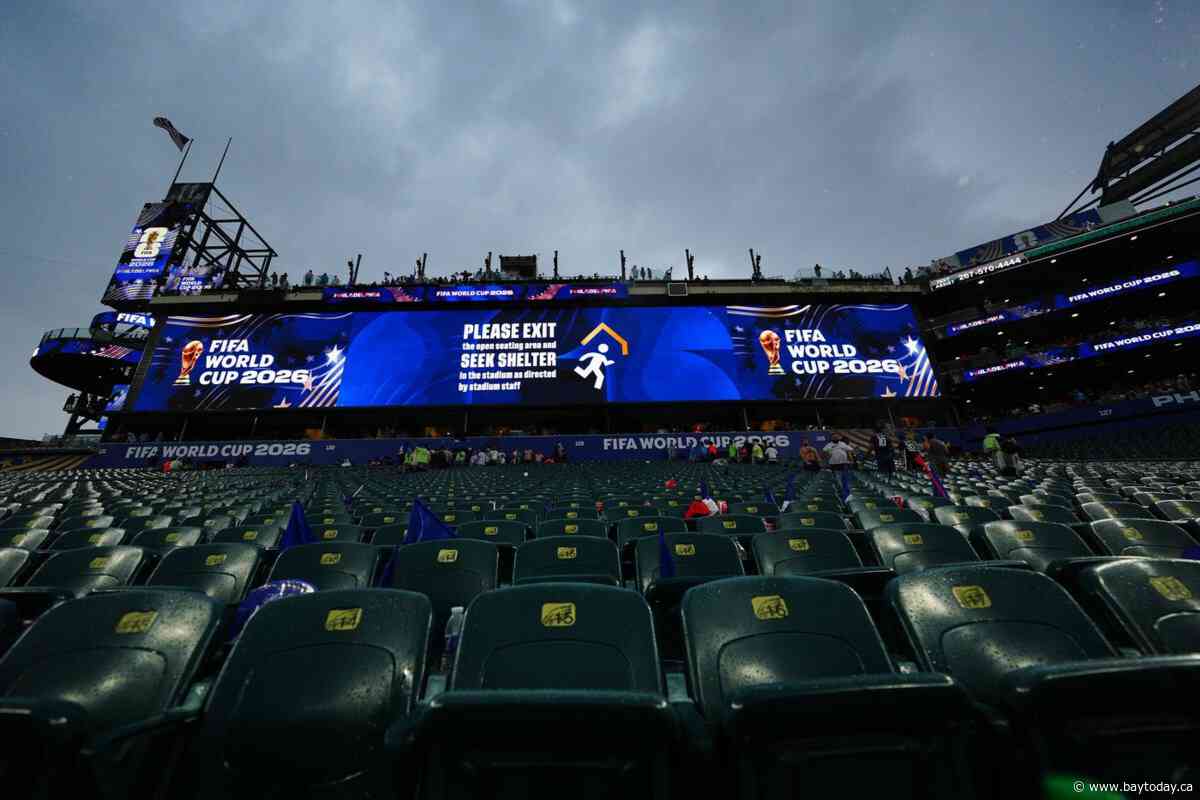 World Cup sees first weather delay, with France-Iraq game in Philadelphia paused for 2 hours