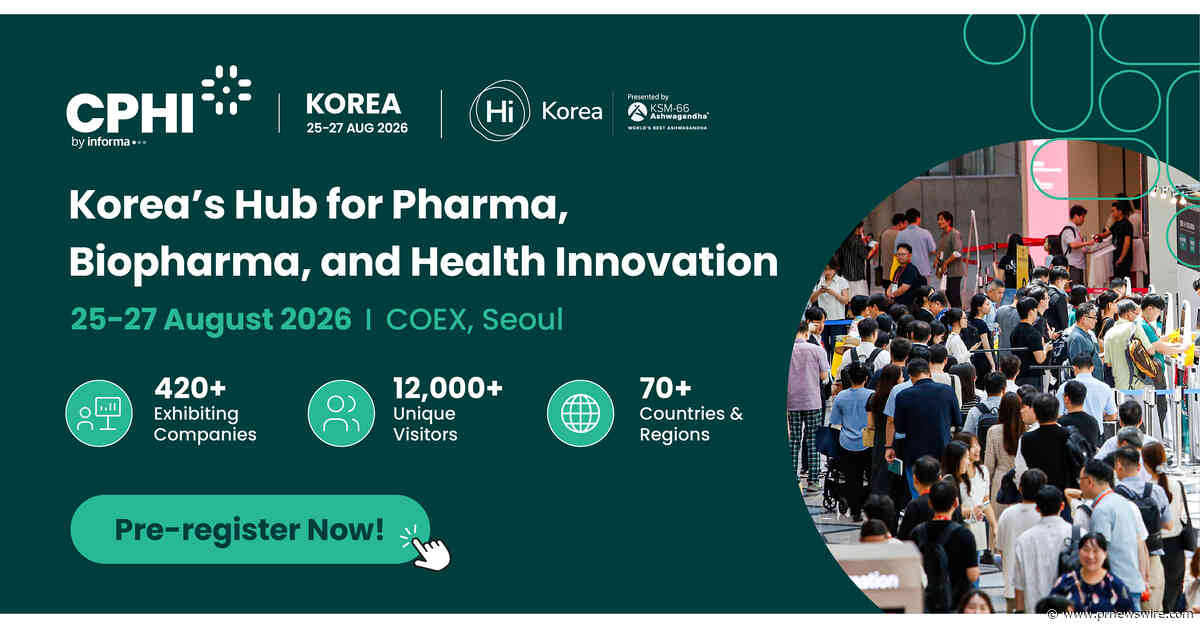 CPHI/ Hi Korea 2026 Opens Pre-Registration: Korea's Hub for Pharma, Biopharma, and Health Innovation