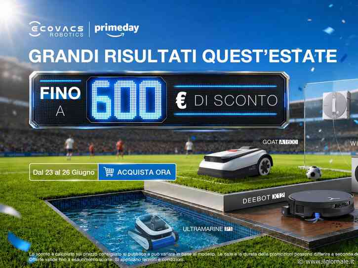 Prime Day Ecovacs, le offerte e gli sconti per robot aspirapolvere, lavavetri, tagliaerba e piscina