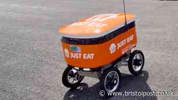 Just Eat delivery robot 'trying to cross Gloucester Road'