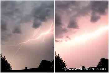Spectacular thunderstorms hit London causing thousands of lightning strikes and flash floods