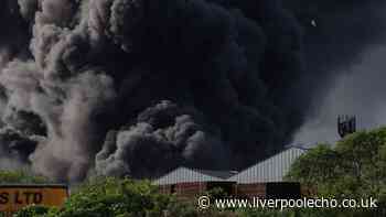 Widnes fire live as crews work through the night to tackle blaze