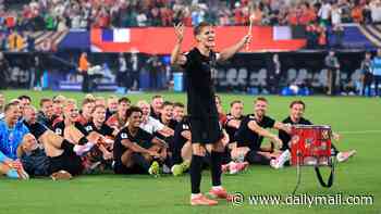 Martin Odegaard leads his Norway team-mates in incredible Viking Row celebration after cruising into World Cup knockouts - as Erling Haaland and Co stick to their roots after causing a stir with controversial team photo