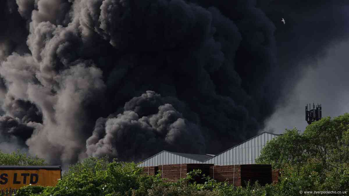 Widnes fire live as roads remain closed as crews tackle blaze