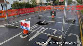 Sinkhole forces closure of busy road in Cambridge