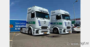 Twee nieuwe Mercedes-Benz trucks in huisstijl Argos Packaging