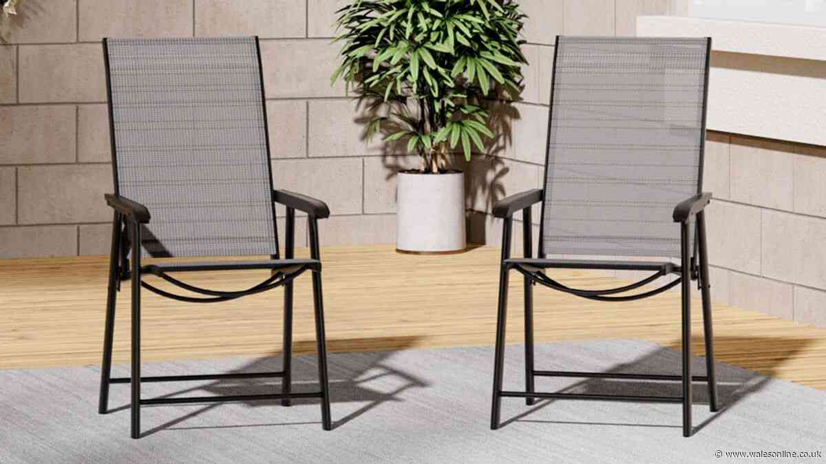 Comfy folding garden chairs 'cool to sit on' and cheaper than Tesco and Wilko