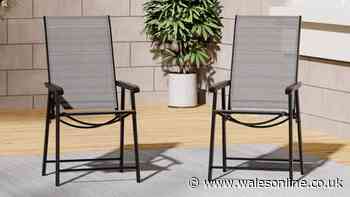 Comfy folding garden chairs 'cool to sit on' and cheaper than Tesco and Wilko