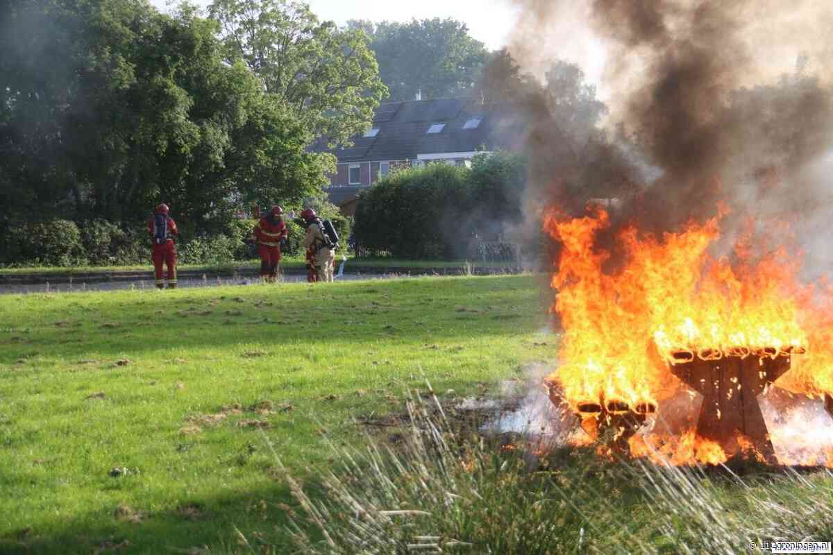 Picknickbank vat vlam in Veendam