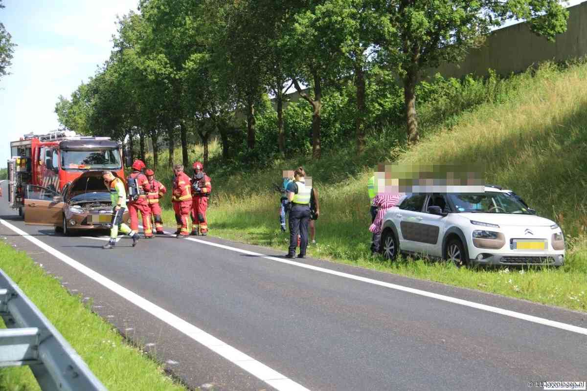 Ongeval op de afrit A7 bij Sappemeer