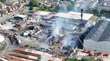Drone video shows shocking aftermath of Widnes fire
