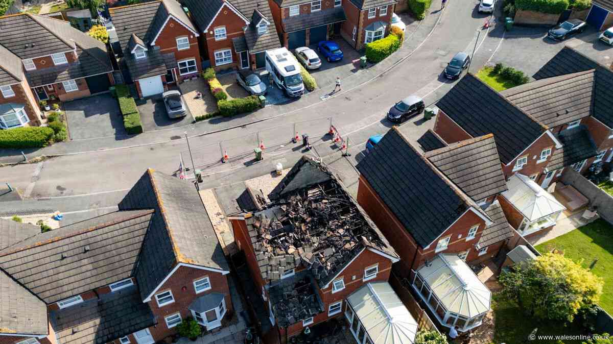 House struck by lightning bursts into flames