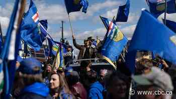 Flags become symbols for two sides in Alberta’s separation debate