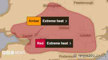 Rare red weather warning and red heat alert issued