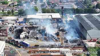 Incredible aerial pictures show aftermath of huge fire at Widnes recycling plant