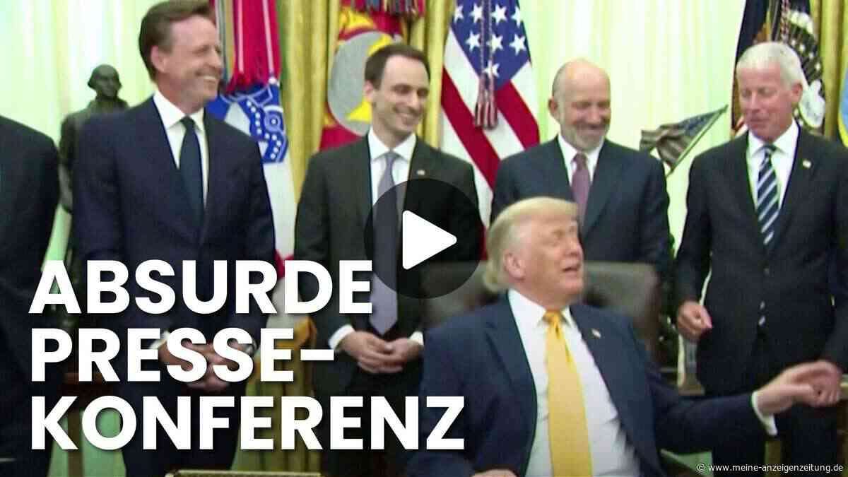Donald Trump unterbricht Sprecher mit einem Satz – Publikum lacht
