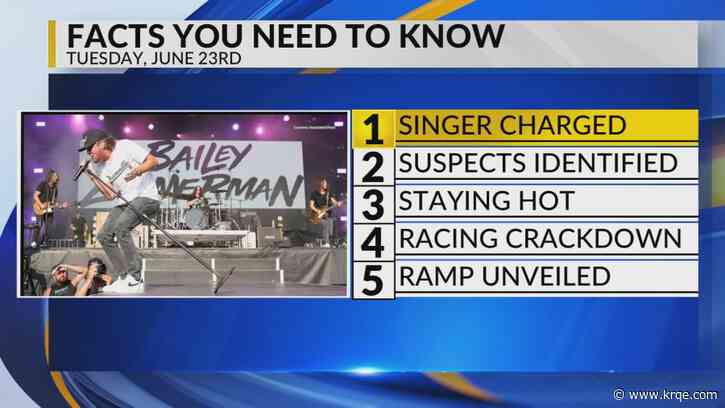 Country artist facing charges, Santa Fe Mall shooting suspect identified, Hot weather, Street racing crackdown, Pedestrian crossing