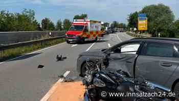 Heftiger Unfall bei Winhöring – Motorradfahrer und Sozia verletzt